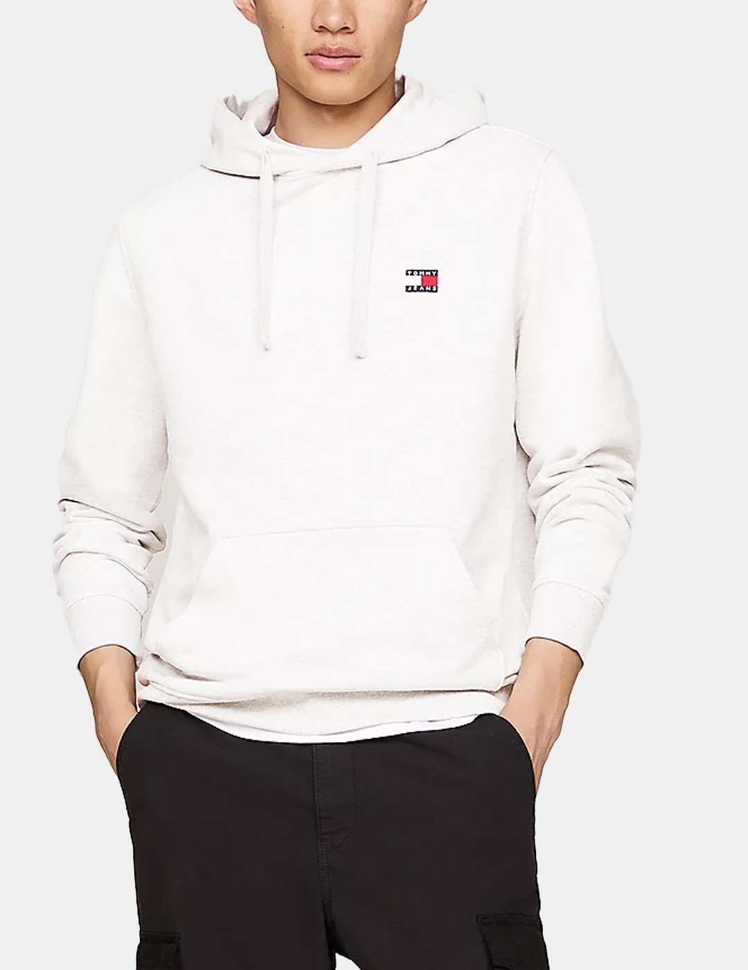 Sudadeira TOMMY JEANS badge hoodie ash grey